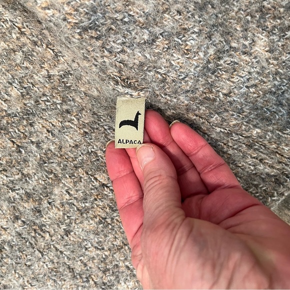 Peruvian Link Alpaca Wool Collection Taupe & Gray Open Front Cardigan Small - Picture 12 of 13